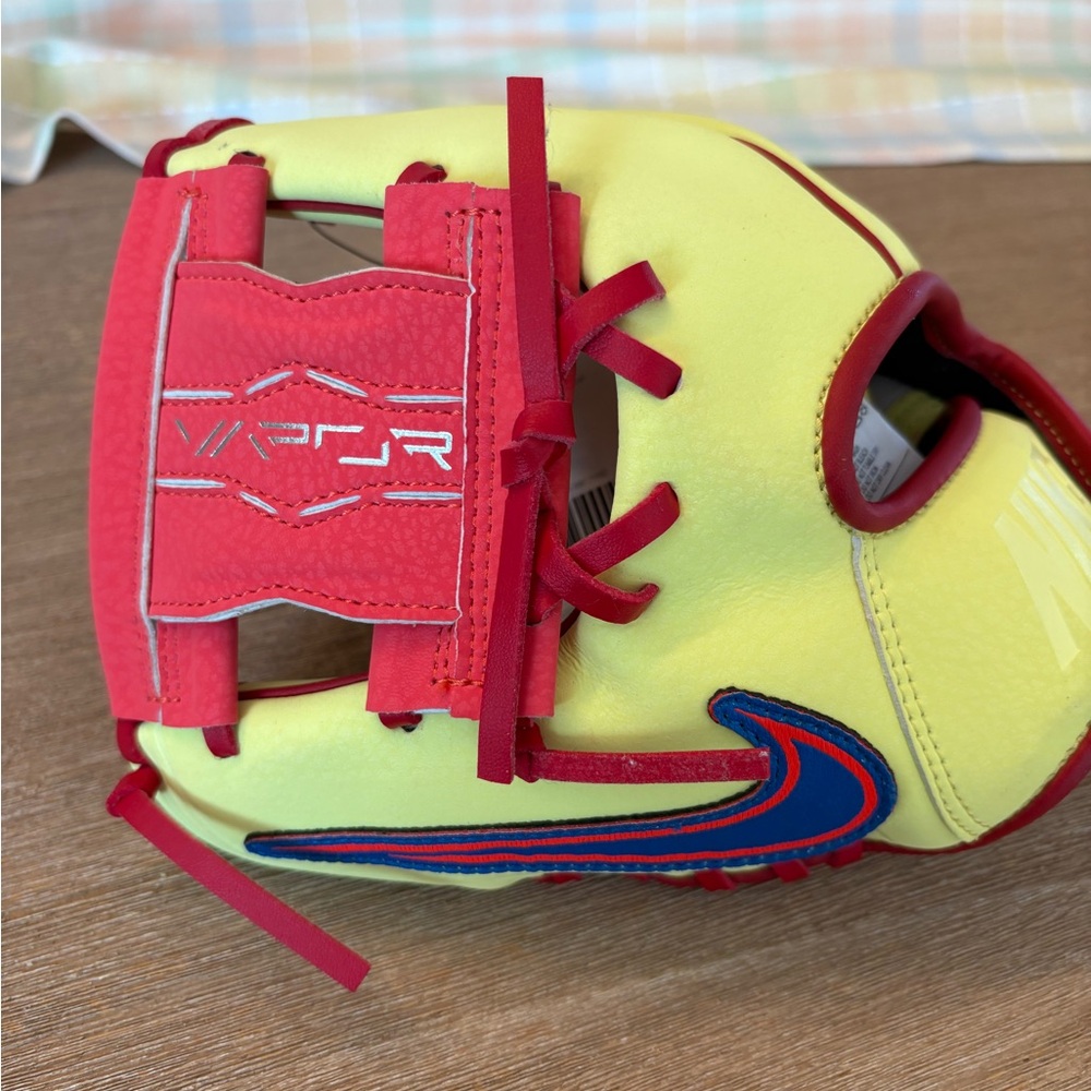 Nike Vapor Baseball Glove in Yellow, Red, and Blue